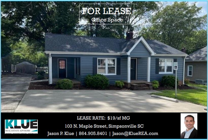 FOR LEASE-103 N. Maple Street, Simpsonville